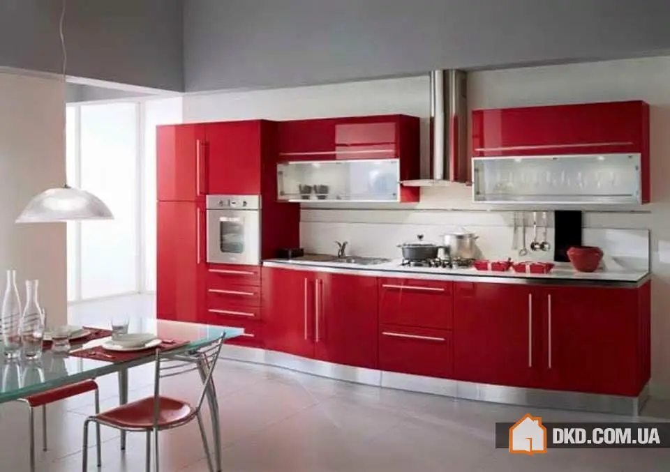 Sistema de cocina roja moderno - 5