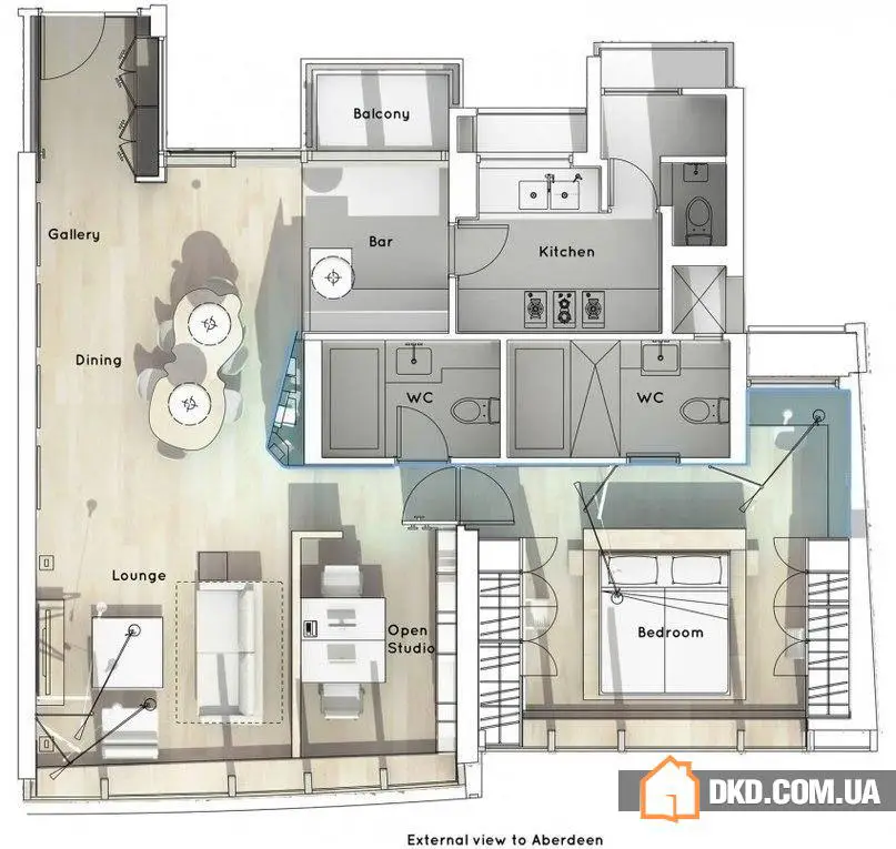 Проект квартири в Гонконзі площею 112 кв.м. - Gallery image 6