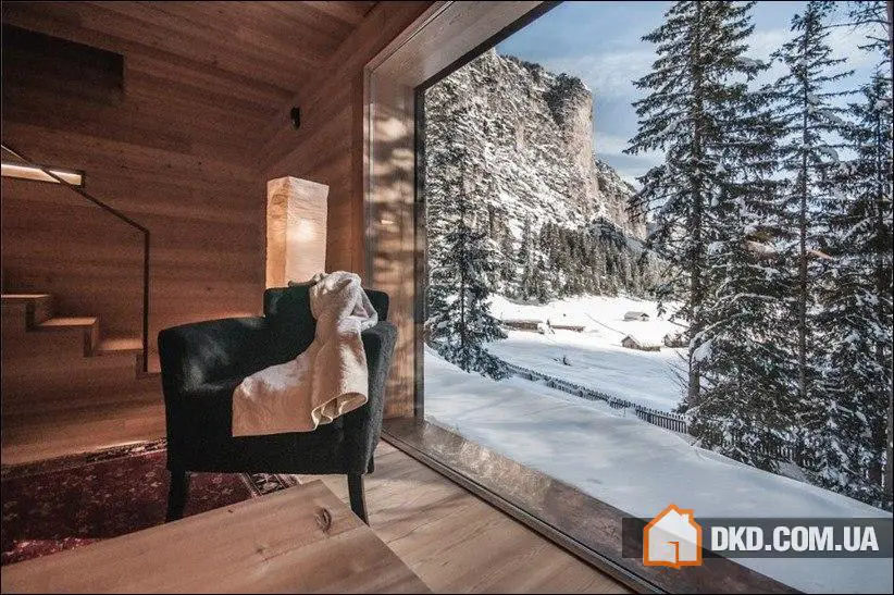 Деревянный дом Alpine Lodge с современным дизайном