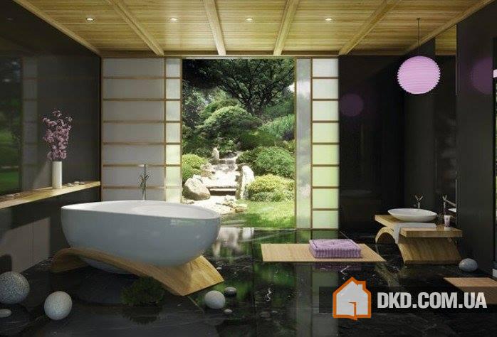 Азиатский стиль ванных комнат