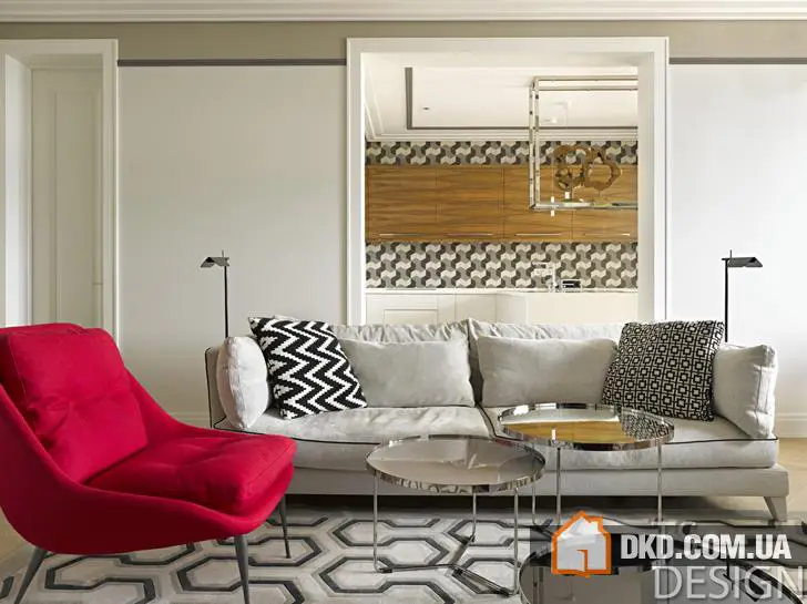 Сучасний інтер'єр з нотками ретро для молодої пари в Москві - Gallery image 0