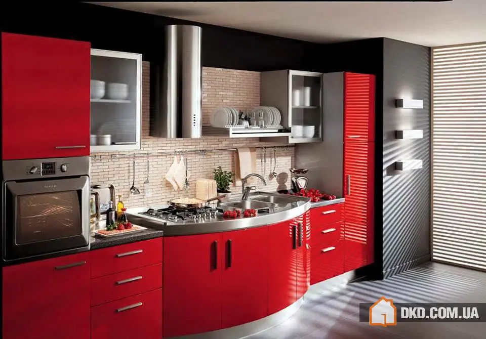 Sistema de cocina roja moderno - 4