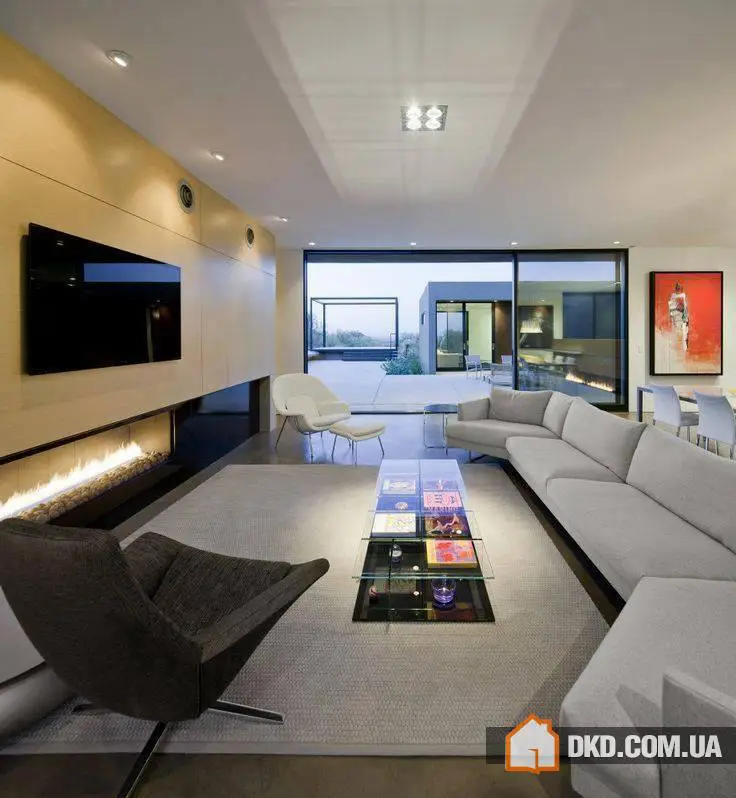 Сучасні ідеї дизайну камінів у гостьових, відповідні декору - Gallery image 1