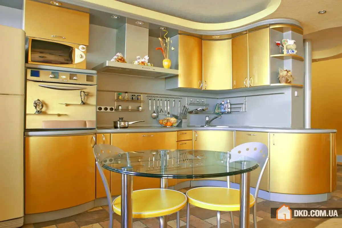 Impresionante diseño de cocina amarilla - 2