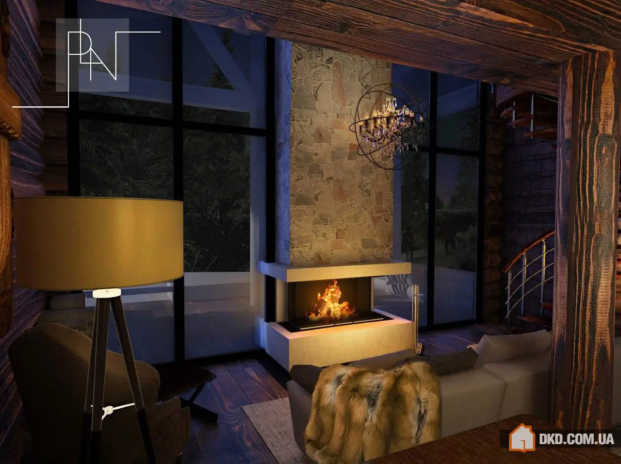 Проект гостевого будинку в екологічному стилі. Сруб «у чашу» - Gallery image 0