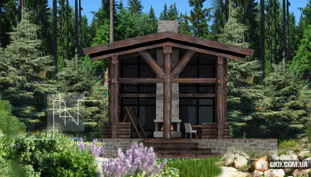 Проект гостевого будинку в екологічному стилі. Сруб «у чашу» - Gallery image 2