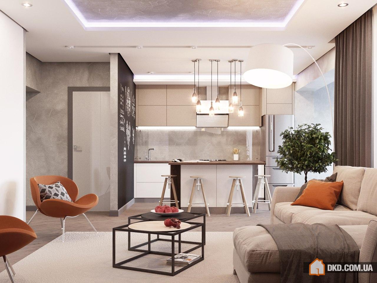 Гостиная от студии iDesign, г.Киев
