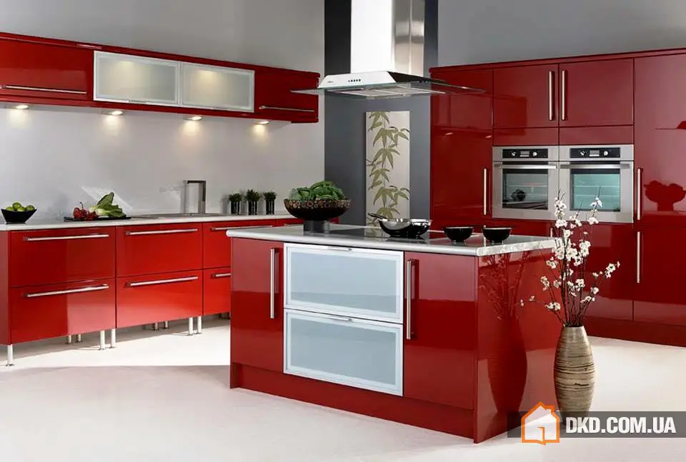 Sistema de cocina roja moderno - 2