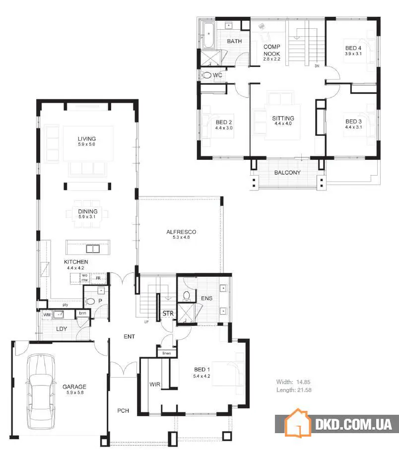 Design élégant de maison moderne à 4 chambres avec intérieurs brillants - Gallery image 4