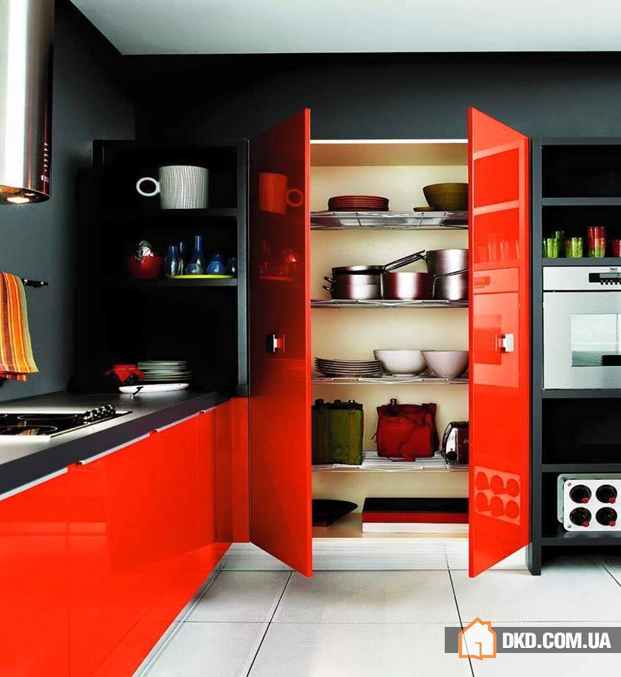 Идеи дизайна кухни в красном цвете