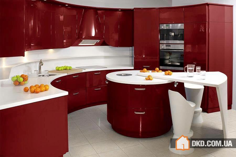 Идеи дизайна кухни в красном цвете