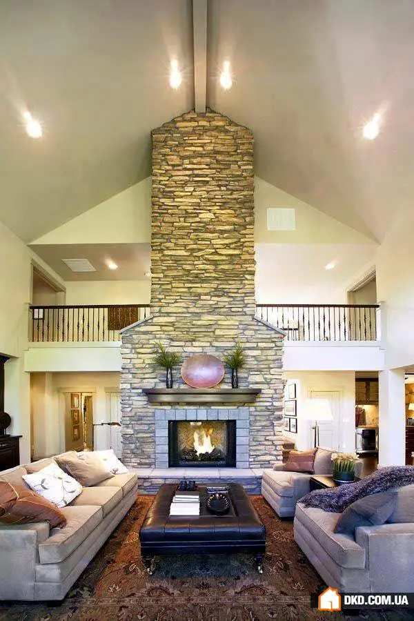 Сучасні гостьові з приголомшливими відкритими каминами - Gallery image 3