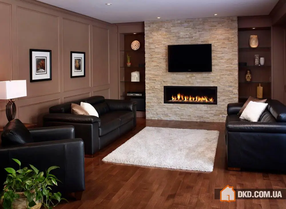 Сучасні ідеї дизайну камінів у гостьових, відповідні декору - Gallery image 7