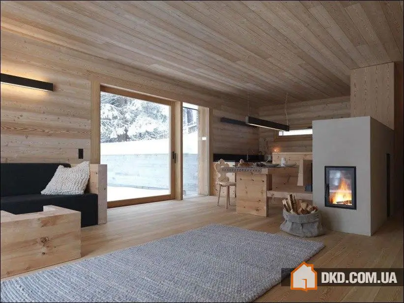 Деревянный дом Alpine Lodge с современным дизайном