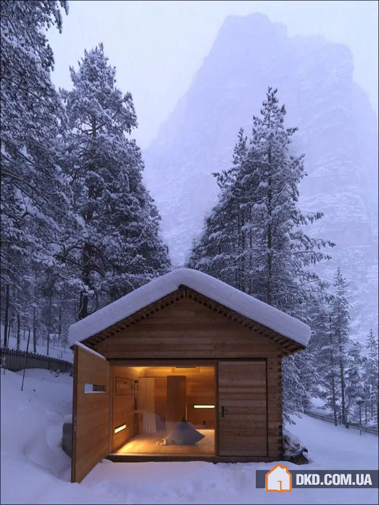 Деревянный дом Alpine Lodge с современным дизайном