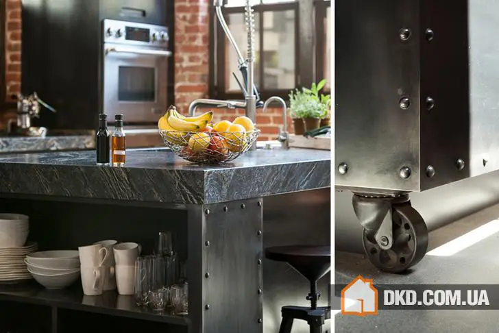 Роскошная индустриальная кухня