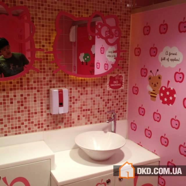 Невероятный дизайн ванной в стиле Hello Kitty