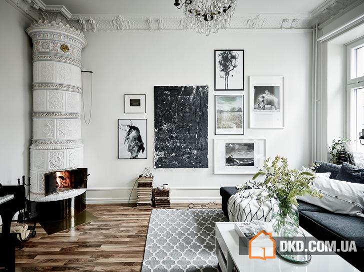 Монохромная шведская квартира (57 кв. м)