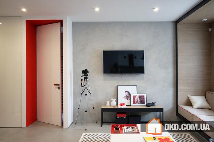 Квартира с красными акцентами в Киеве (56 кв. м)