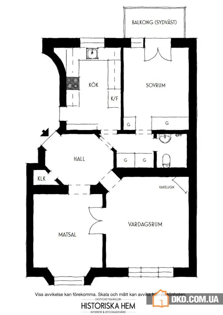 Темний інтер’єр із історією в Швеції (83 кв. м) - Gallery image 17