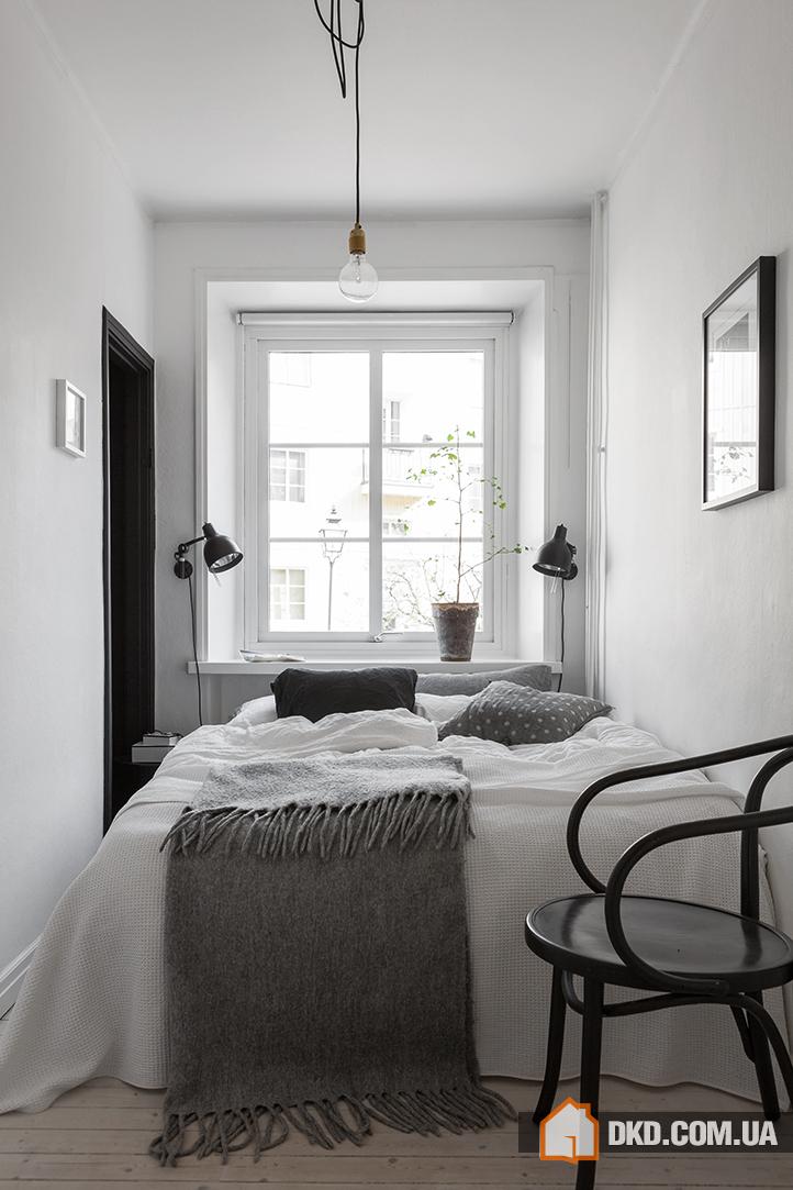 Черно-белый интерьер небольшой шведской квартиры (49 кв. м)