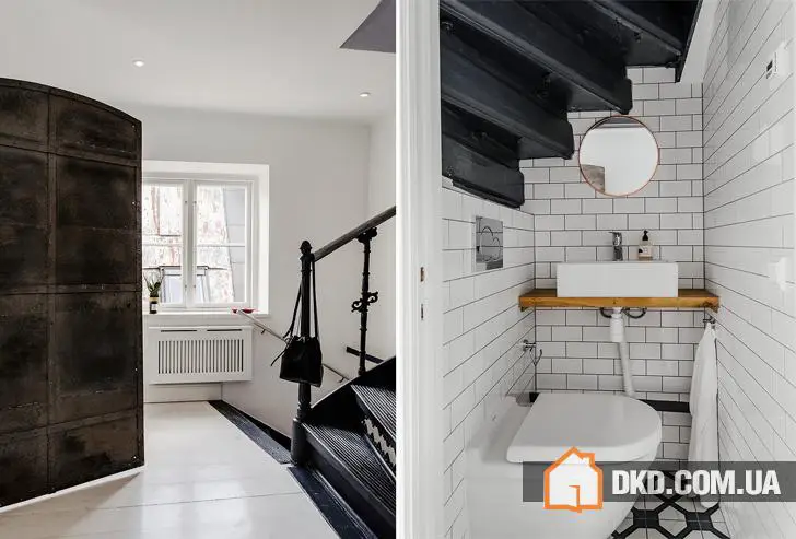 Loft with wooden beams in Stockholm - 16