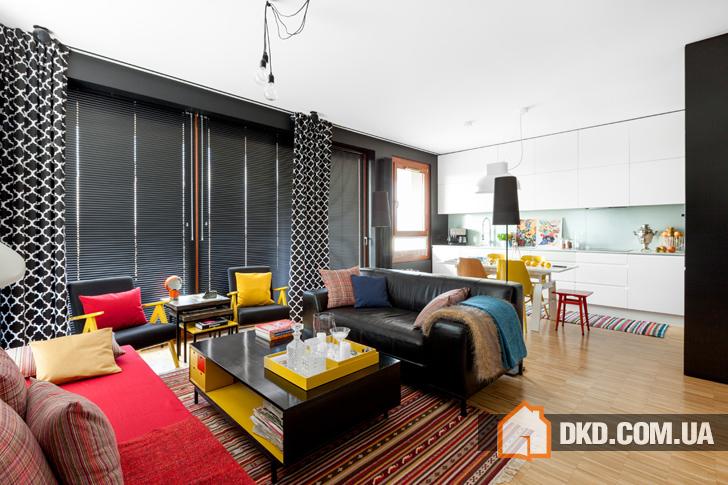Красочное великолепие в польской квартире (76 кв. м)