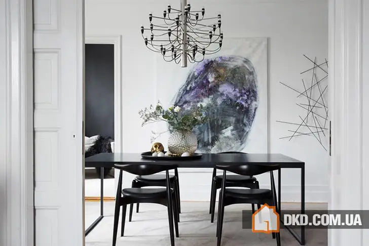 Цікавий чорно-білий інтер’єр у Швеції - Gallery image 5