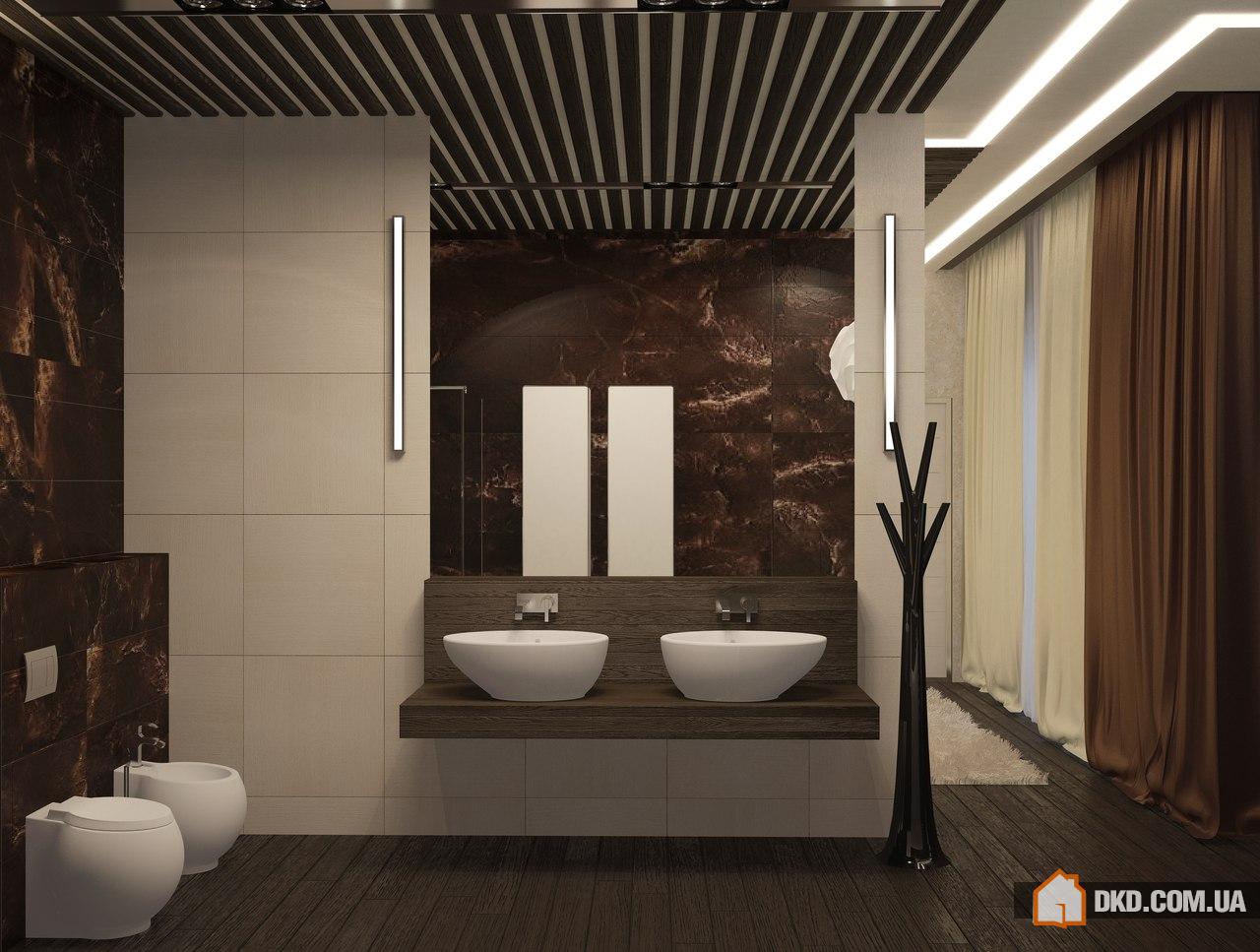 Современная спальня и ванная комната от дизайн-студии Romanova Design
