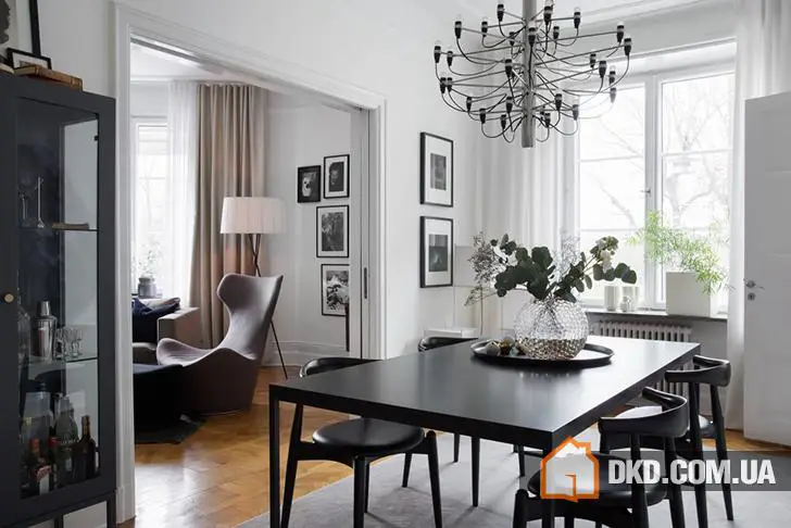 Цікавий чорно-білий інтер’єр у Швеції - Gallery image 6