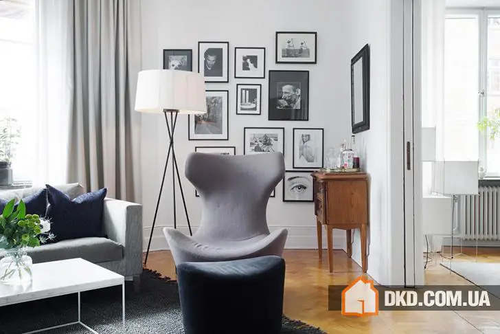 Цікавий чорно-білий інтер’єр у Швеції - Gallery image 7