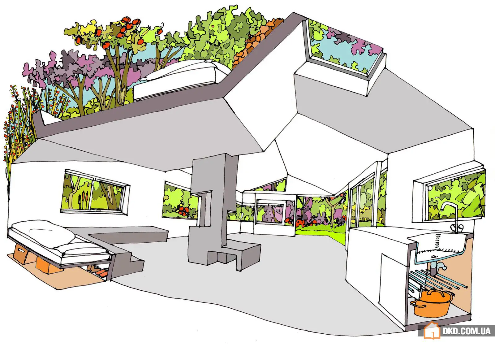 Bâtiment dissimulé au cœur du parc aux Pays-Bas - Gallery image 11