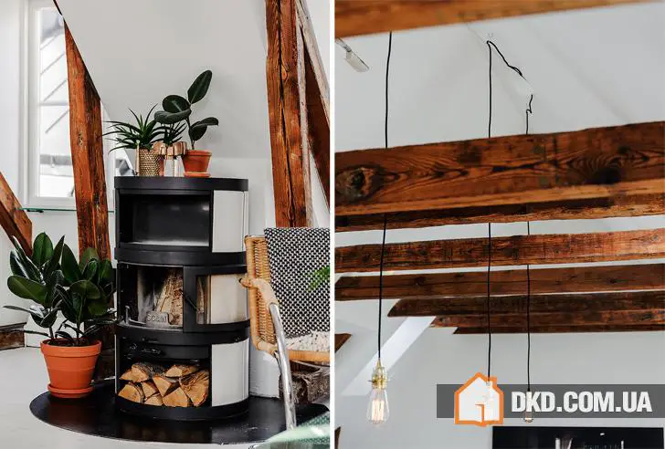 Loft with wooden beams in Stockholm - 3