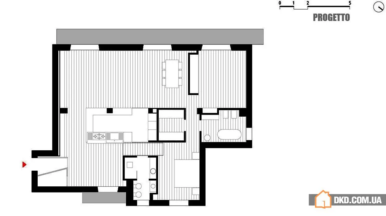 Дерево та заліз у італійському квартирі - Gallery image 22