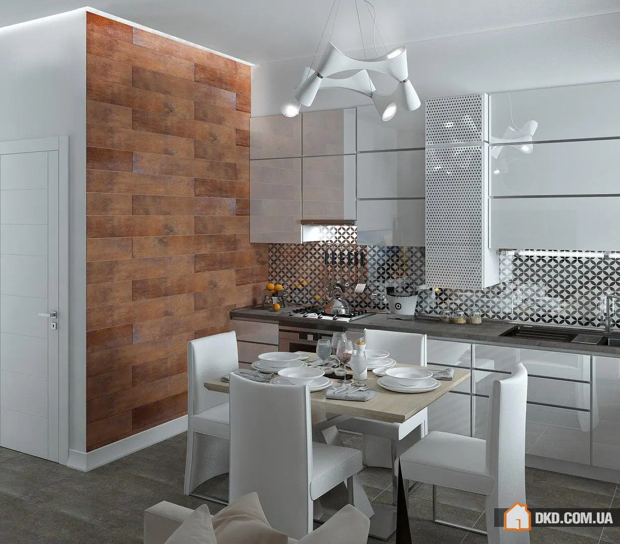 Сучасний інтер'єр кухні-гостьової (м. Ростов-на-Дону) Архітектор-дизайнер: Юров Денис - Gallery image 0