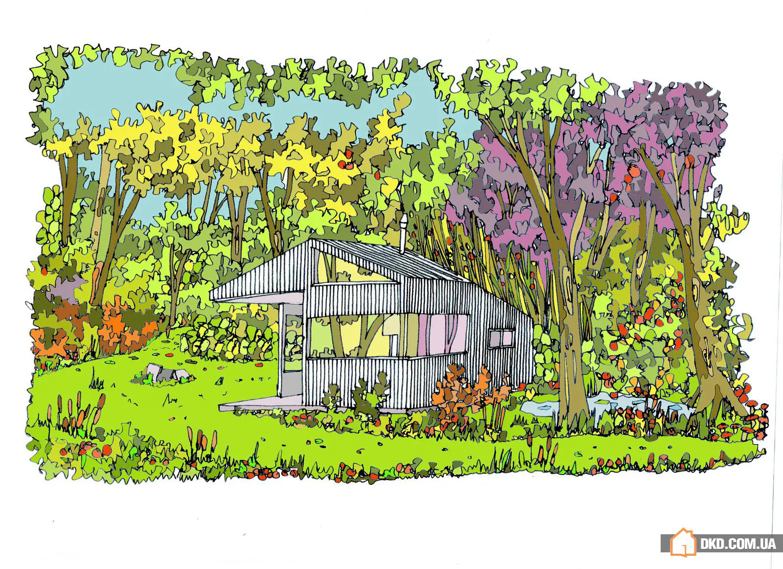 Bâtiment dissimulé au cœur du parc aux Pays-Bas - Gallery image 12